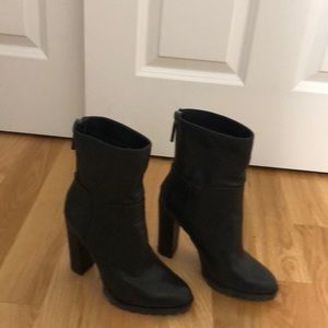 Aldo black leather boots